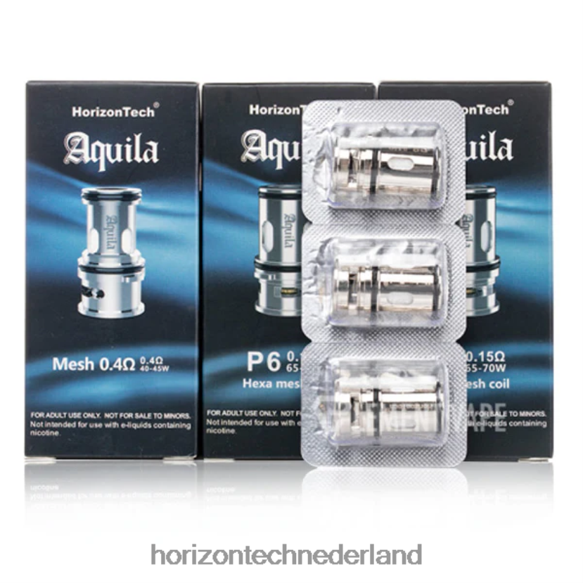 HorizonTech Aquila spoel (3-pack) p6 - 0,15 ohm (3-pack) VDB6JJ183 - HorizonTech Disposable Vape