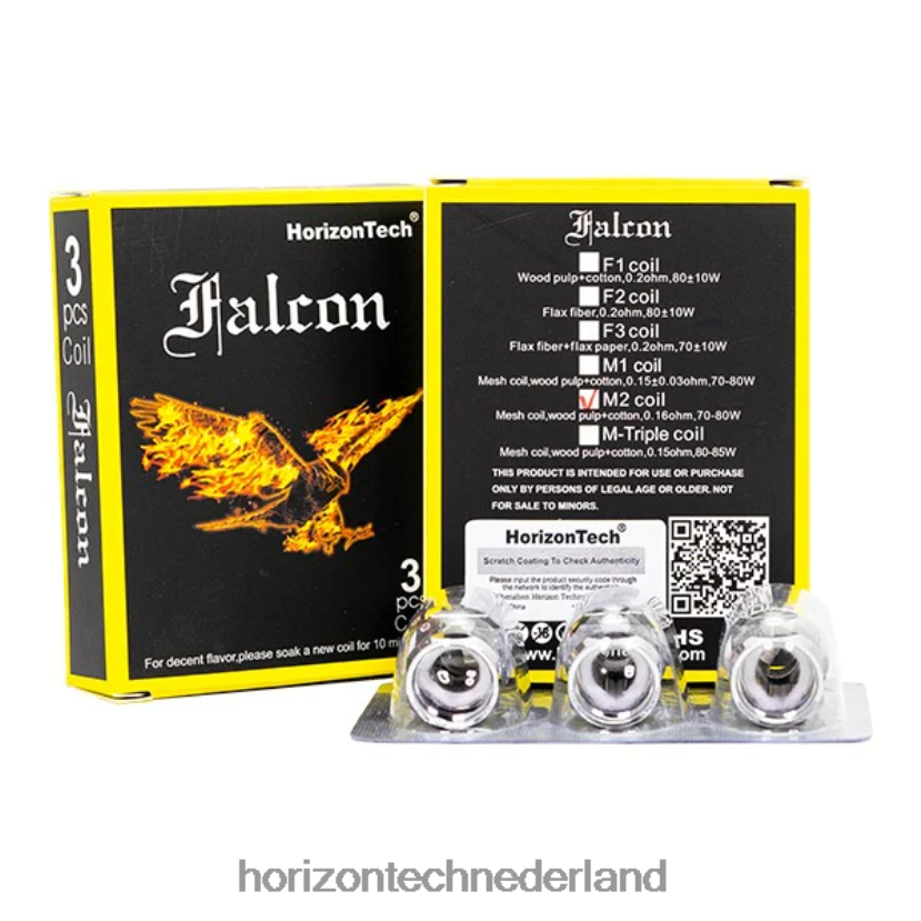 HorizonTech Falcon spoelen (3-pack) m2 mesh-spoel 0,16 ohm VDB6JJ164 - Horizon Tech Vape