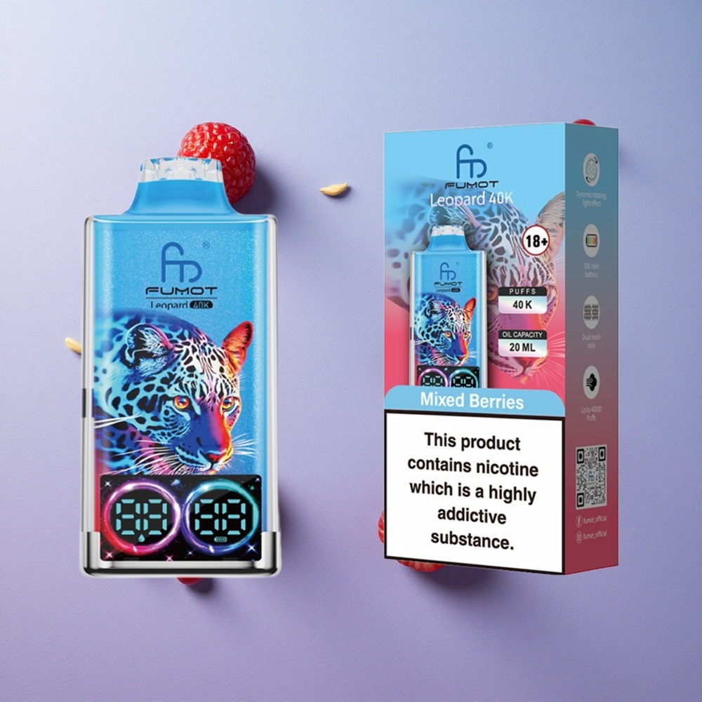 Fumot Leopard 40K Gemengde Bessen Dual Mesh Wegwerp Vape