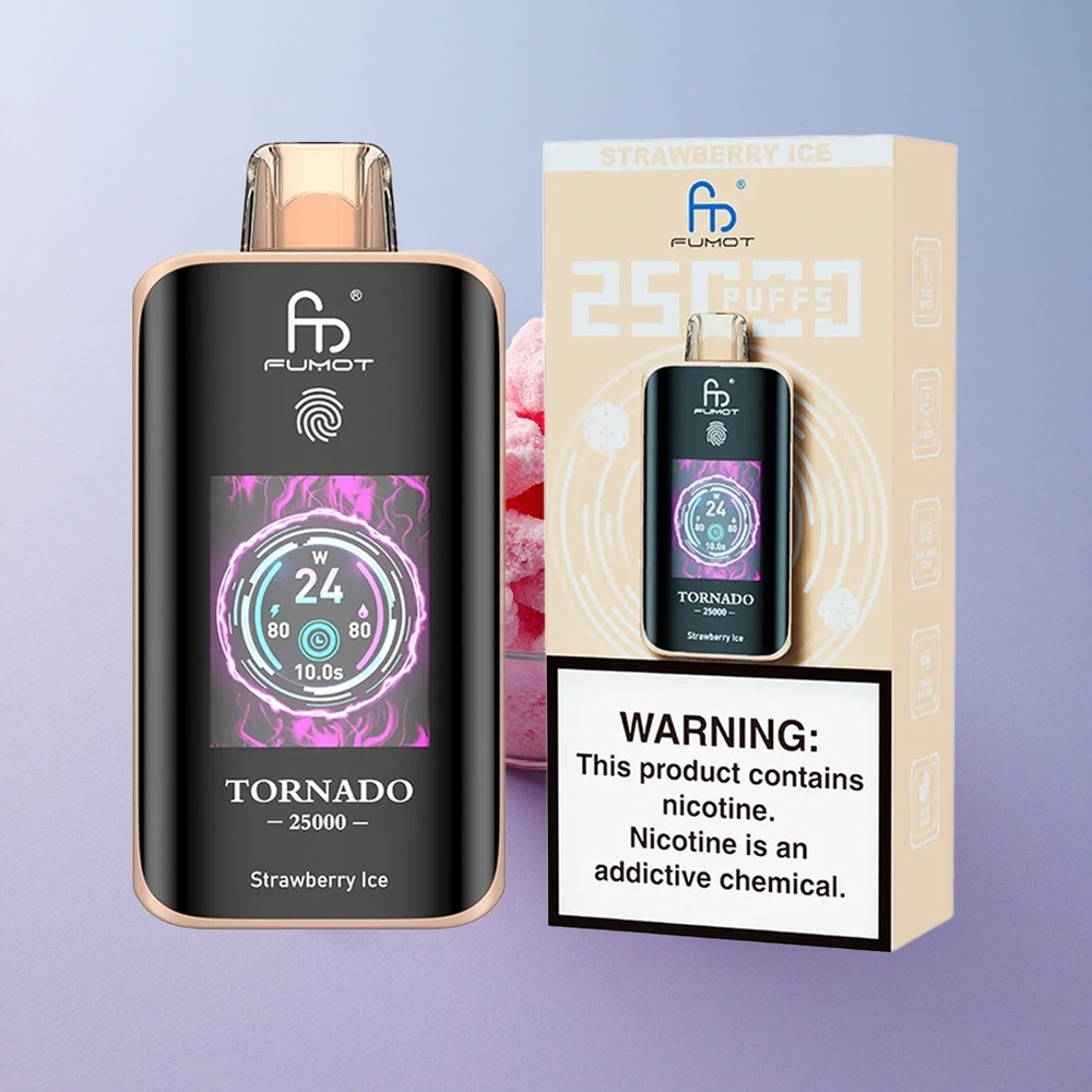 Fumot Tornado 25000 Aardbei IJs Type-C