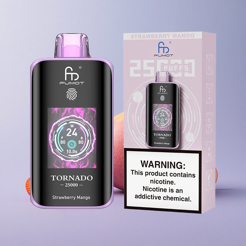 Fumot Tornado 25000 Aardbei Mango HD Scherm
