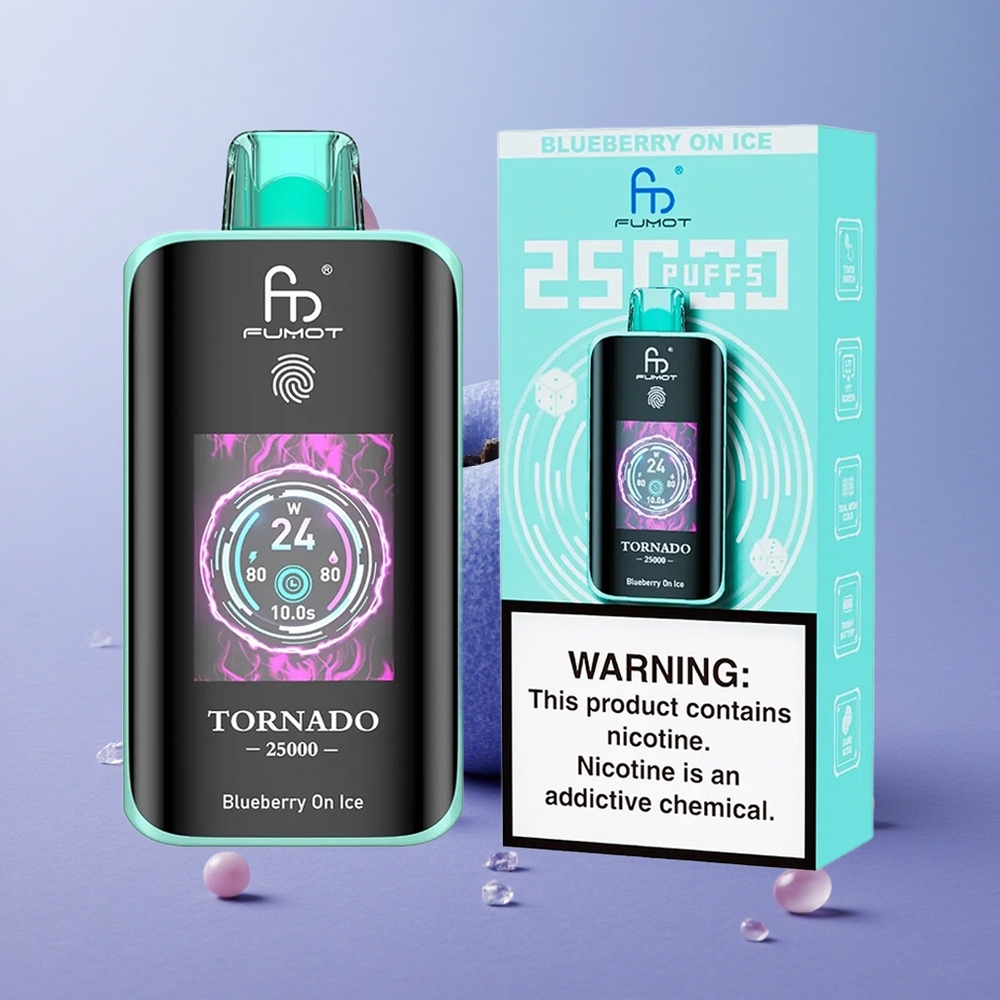 Fumot Tornado 25000 Blauwe Bes Op IJs Met Oplaadbare Batterij
