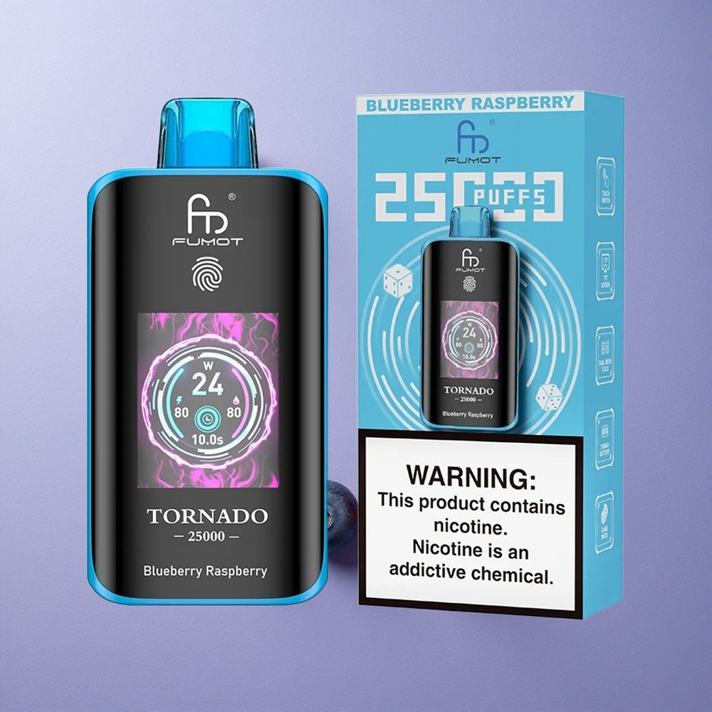 Fumot Tornado 25000 Bosbes Framboos HD Scherm