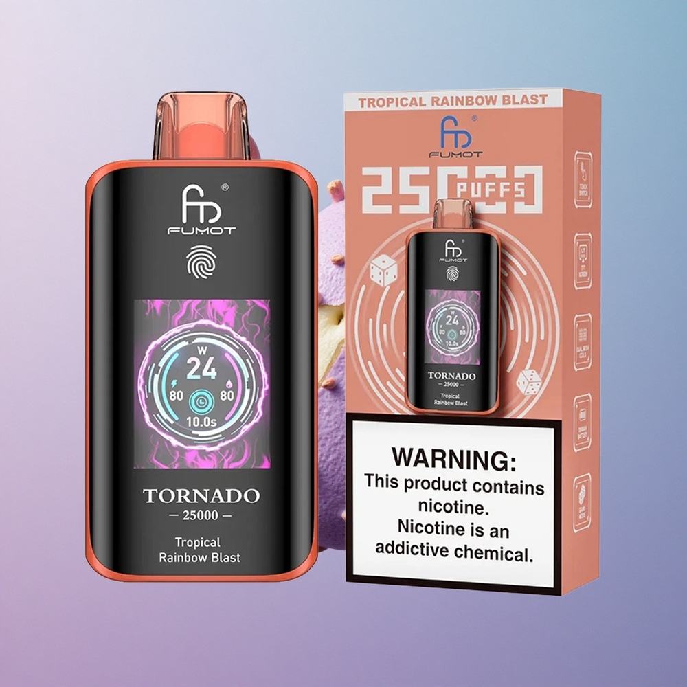 Fumot Tornado 25000 Tropische Regenboog Bui met Oplaadbare Batterij