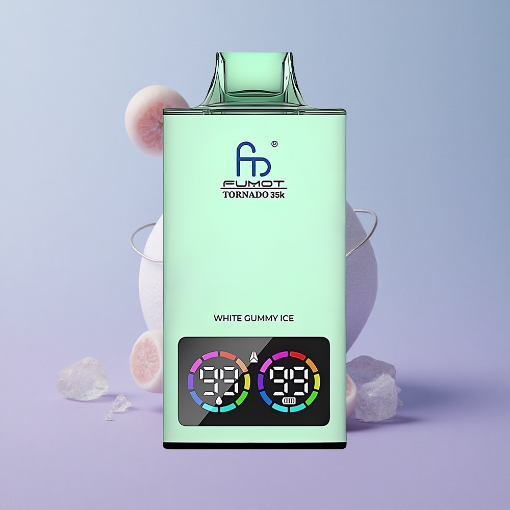 Fumot Tornado 35000 Witte Gummy IJs met Dual Mesh Coil