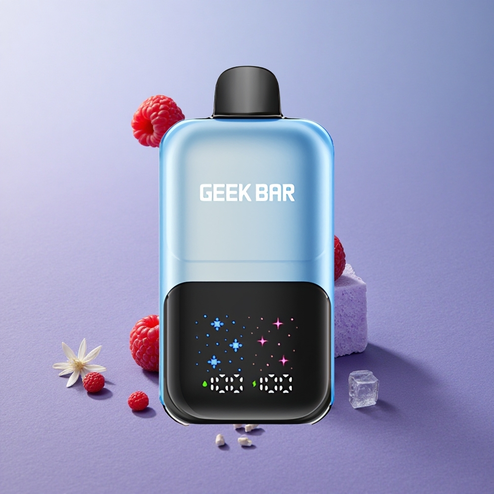 GEEK BAR 2GO 20ml 50000 Bosbes Framboos IJs met Aanpasbare Smaakniveaus