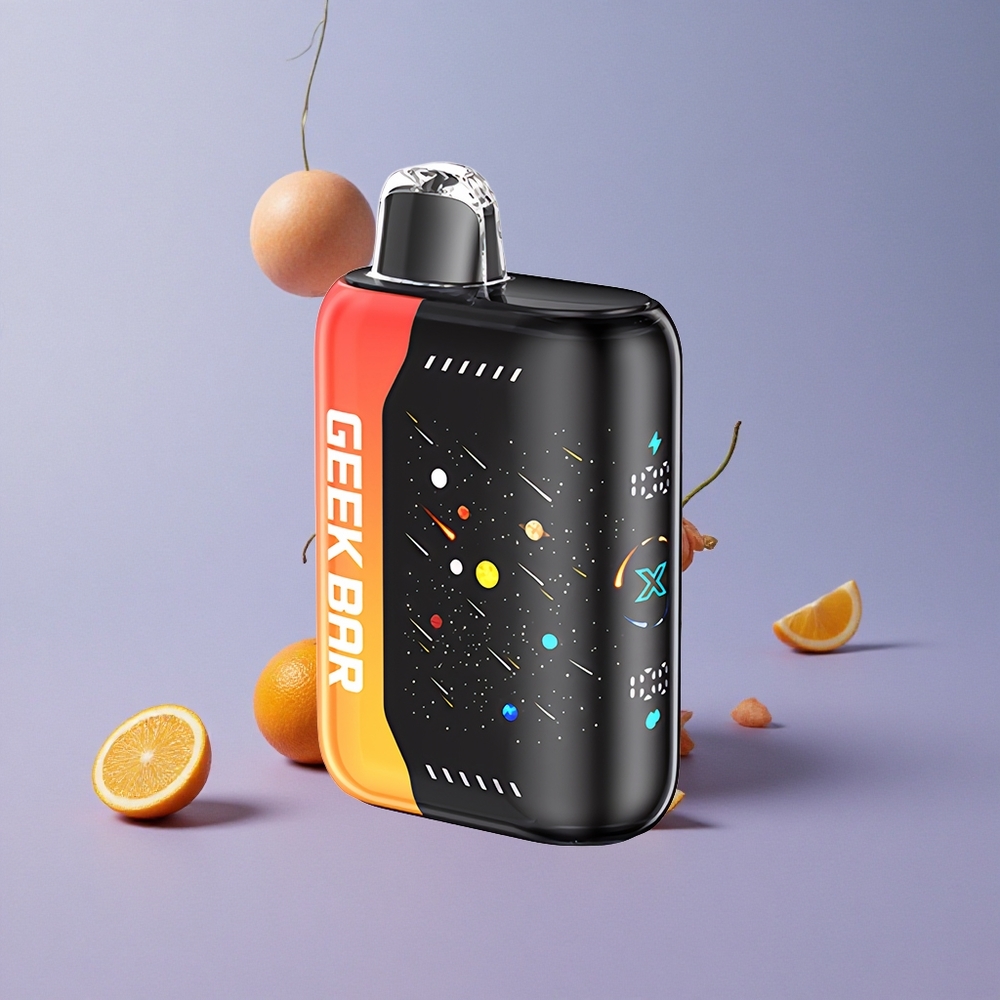 GEEK BAR Pulse X 42K Puffs Meteor Edition Oranje Draak Krom Scherm