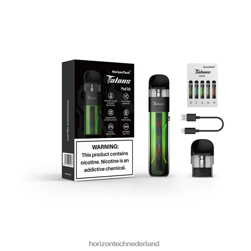 HorizonTech Talons beginnerskit appel groen VDB6JJ201 - HorizonTech Vape Nederland