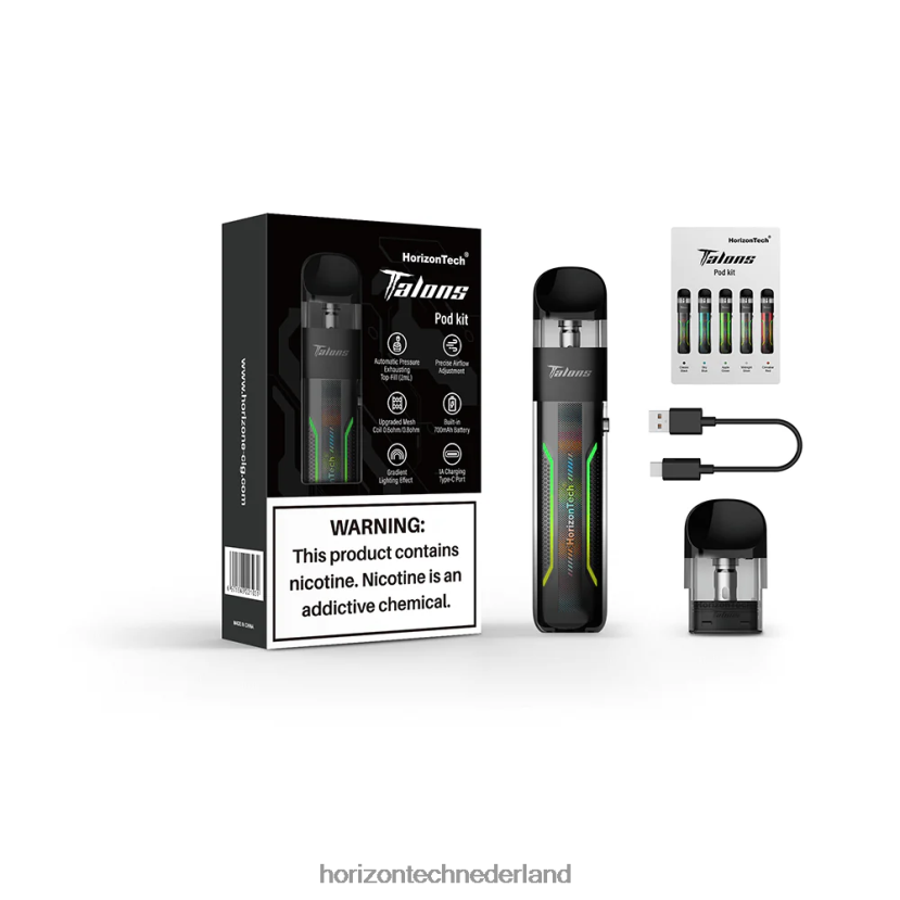 HorizonTech Talons beginnerskit klassiek zwart VDB6JJ21 - HorizonTech Vape