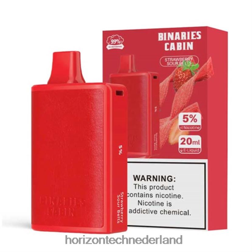 HorizonTech Binaries Cabin wegwerp 20 ml aardbei zure riemen VDB6JJ78 - HorizonTech Amsterdam