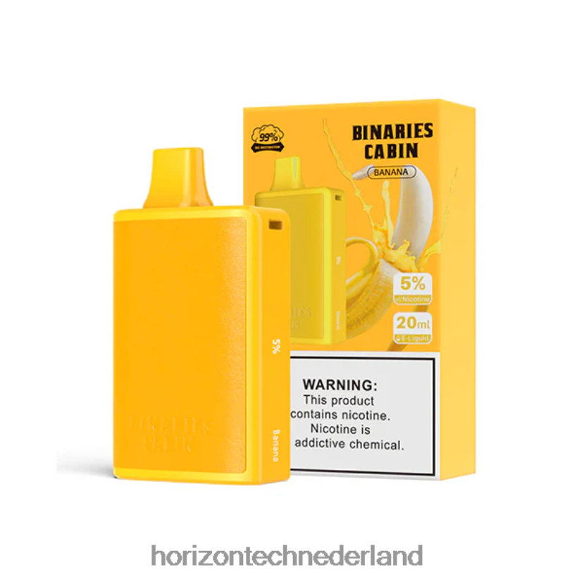 HorizonTech Binaries Cabin wegwerp 20 ml banaan VDB6JJ2 - HorizonTech Vape Kit
