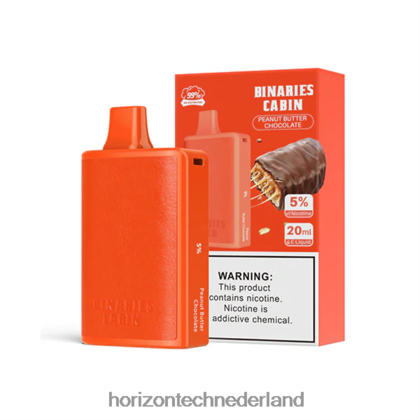 HorizonTech Binaries Cabin wegwerp 20 ml chocolade met pindakaas VDB6JJ65 - Horizon Tech Company