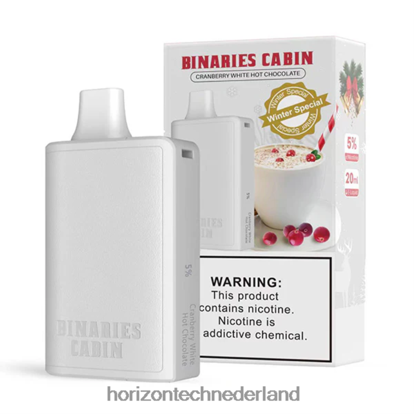 HorizonTech Binaries Cabin wegwerp 20 ml cranberry witte warme chocolademelk VDB6JJ80 - Horizon Tech Vape Tank