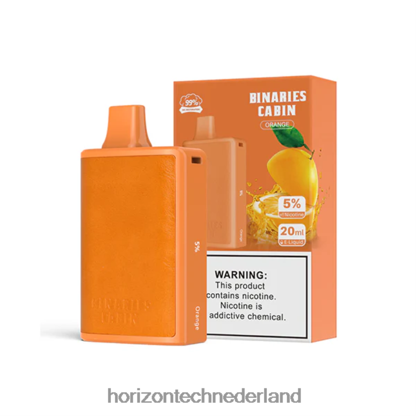 HorizonTech Binaries Cabin wegwerp 20 ml oranje VDB6JJ63 - HorizonTech Disposable Vape