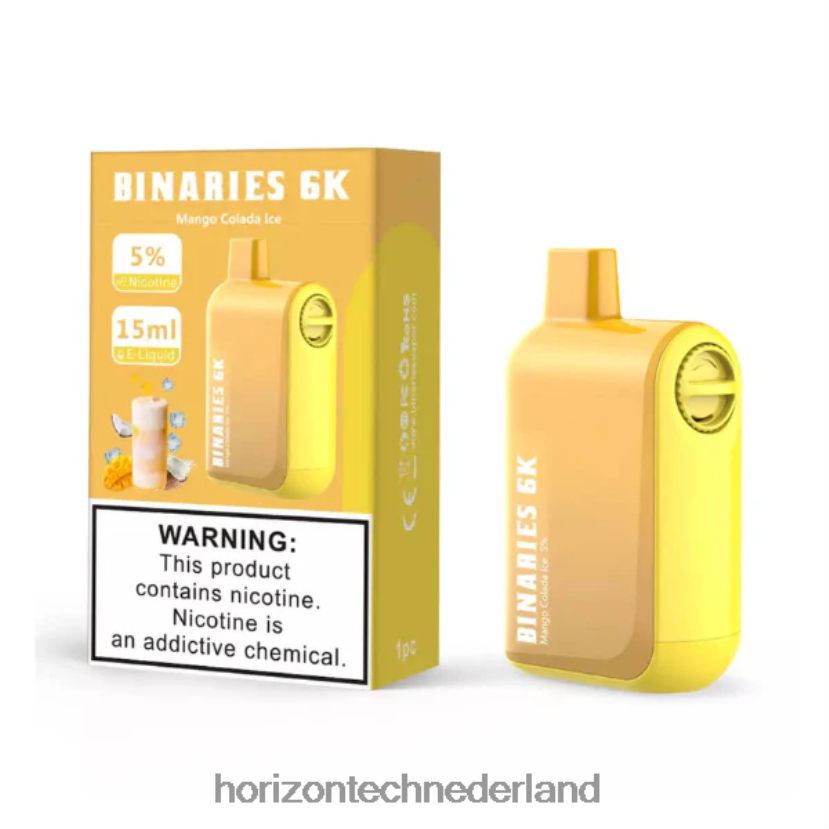 HorizonTech Binaries Cabin wegwerp 15 ml mangocolada-ijs VDB6JJ49 - HorizonTech Vape Nederland