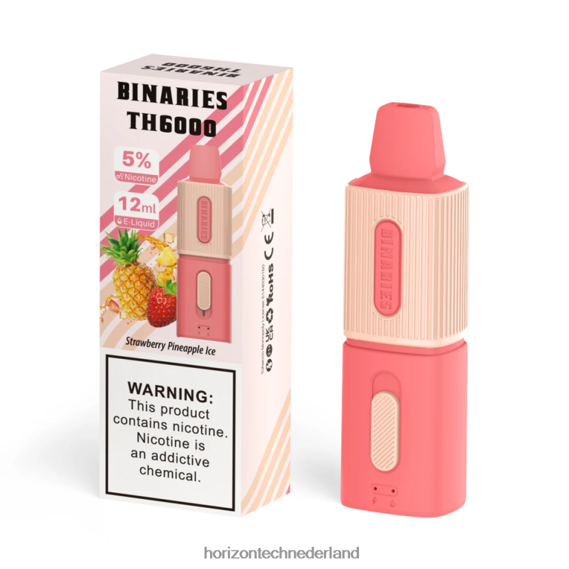 HorizonTech Binaries Cabin th6000 wegwerp 12 ml Aardbeien-ananas-ijs VDB6JJ105 - Horizon Tech Company