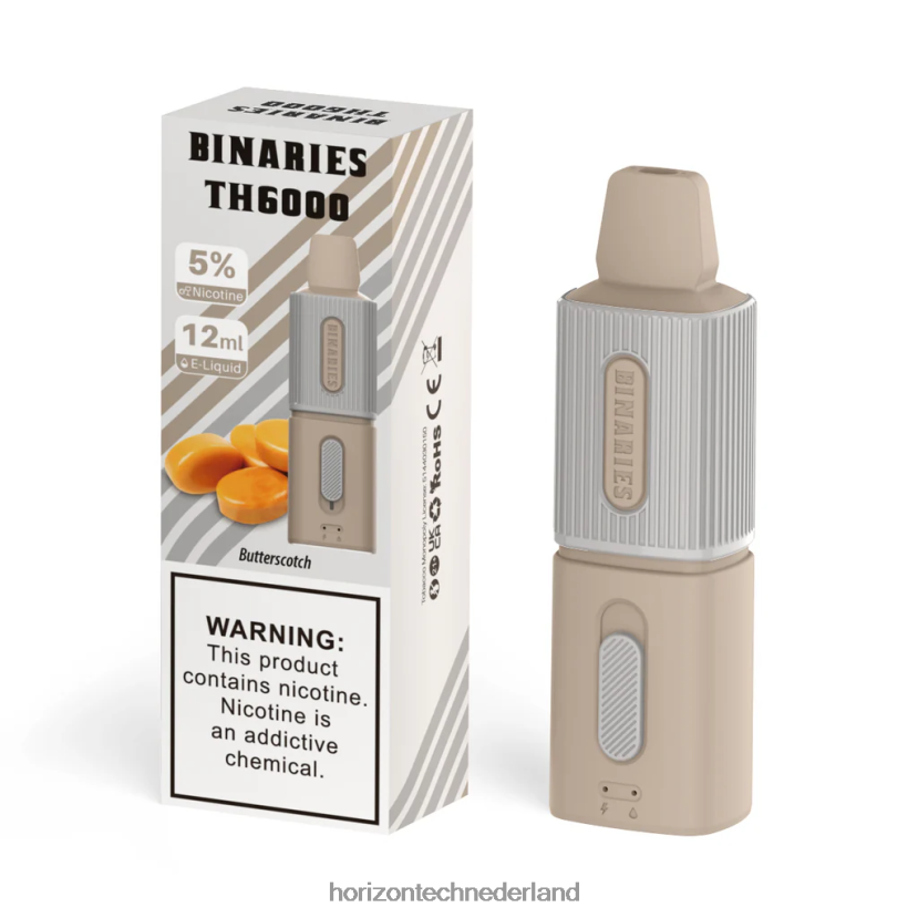HorizonTech Binaries Cabin th6000 wegwerp 12 ml boterkoek VDB6JJ103 - HorizonTech Disposable Vape