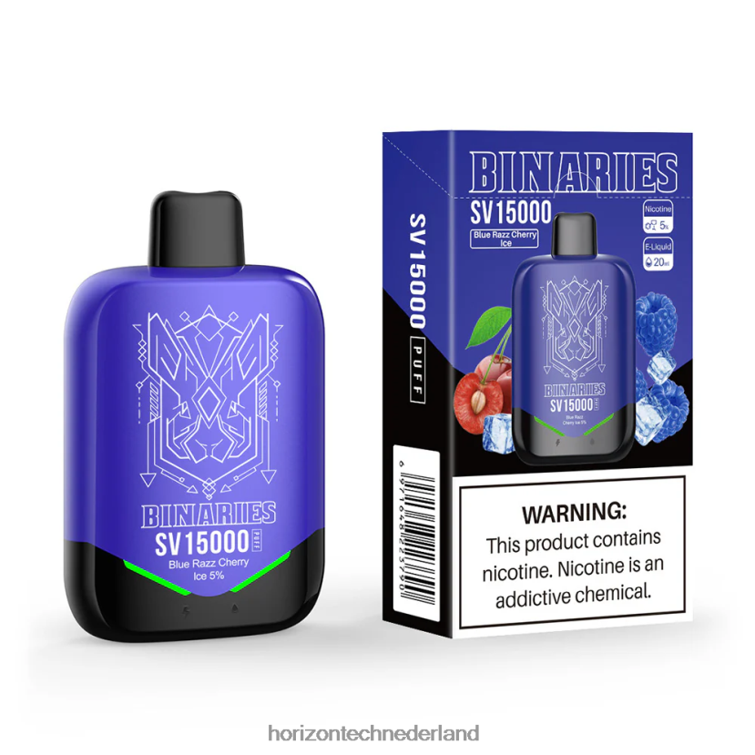 HorizonTech Binaries Cabin wegwerp sv blauw razz-kersenijs VDB6JJ3 - HorizonTech Disposable Vape
