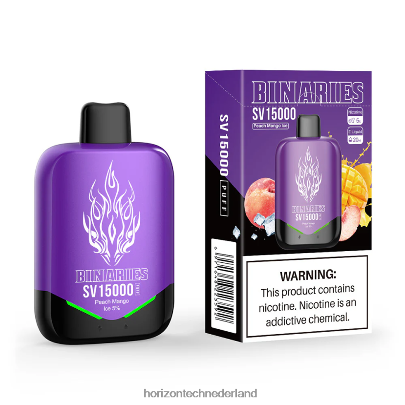 HorizonTech Binaries Cabin wegwerp sv perzik-mango-ijs VDB6JJ92 - HorizonTech Vape Kit
